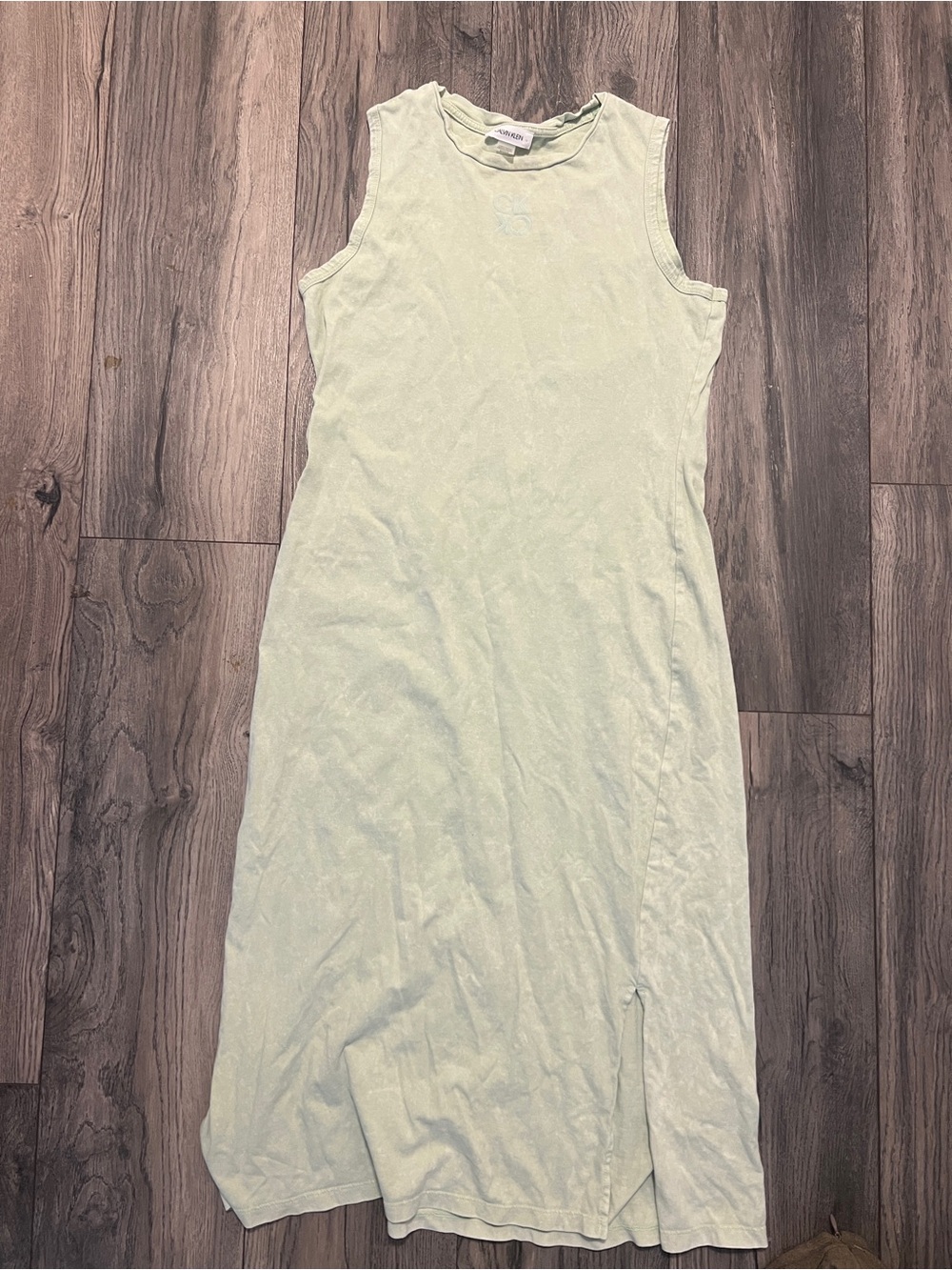 Calvin Klein Sleeveless Mint Green Maxi Tank Dress